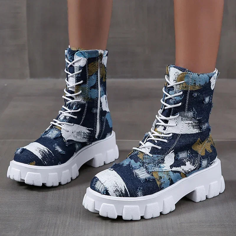 Breathable Thick-soled Fashionable Design Casual Boots