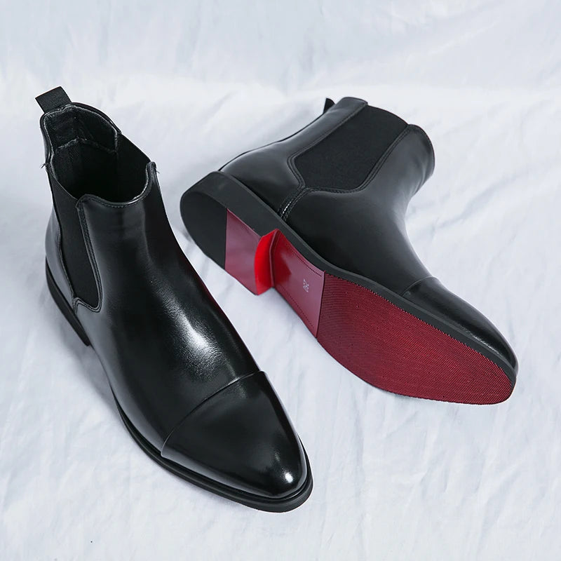Chelsea Red Sole Slip-On Boots