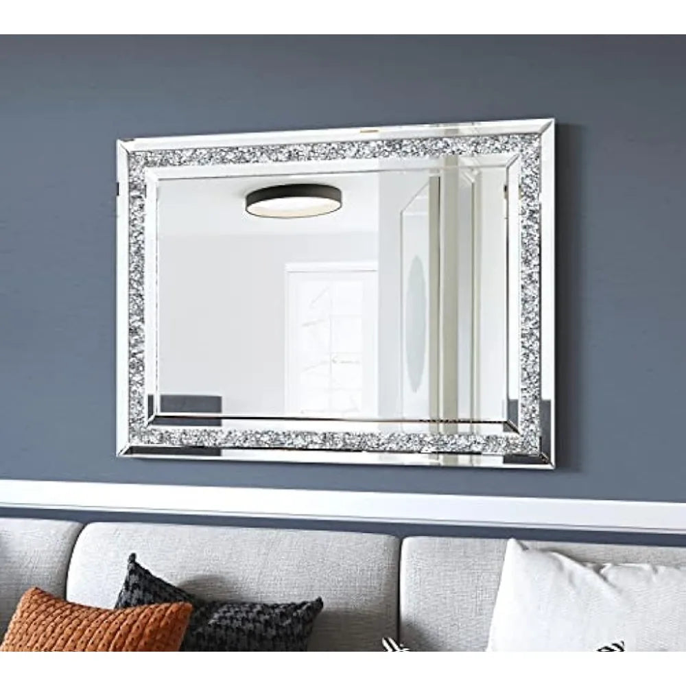 32 x 24 Inches Decorative Crystal Luxury Modern Mirror