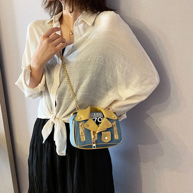 Cowboy Jacket Versatile Fashion Shoulder Bag