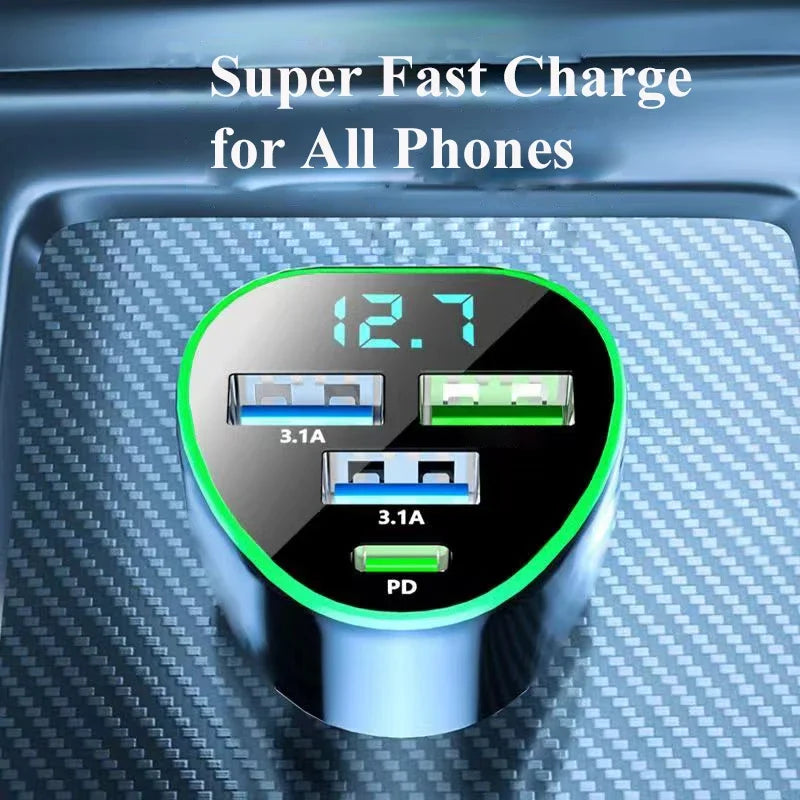 Car Phone Charger USB Type C Super Fast