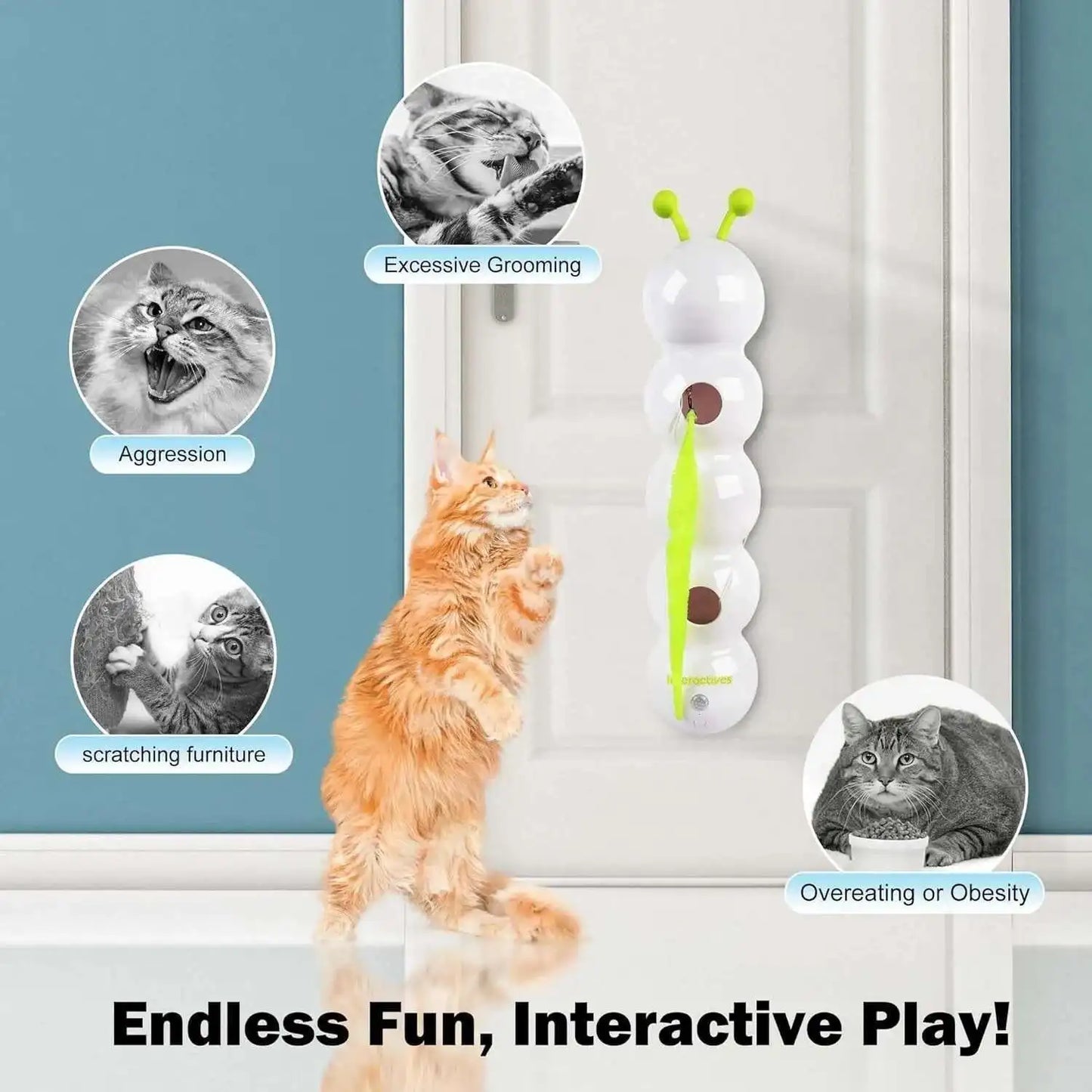 Interactive Motion Activated Wack A Worm Post Toy