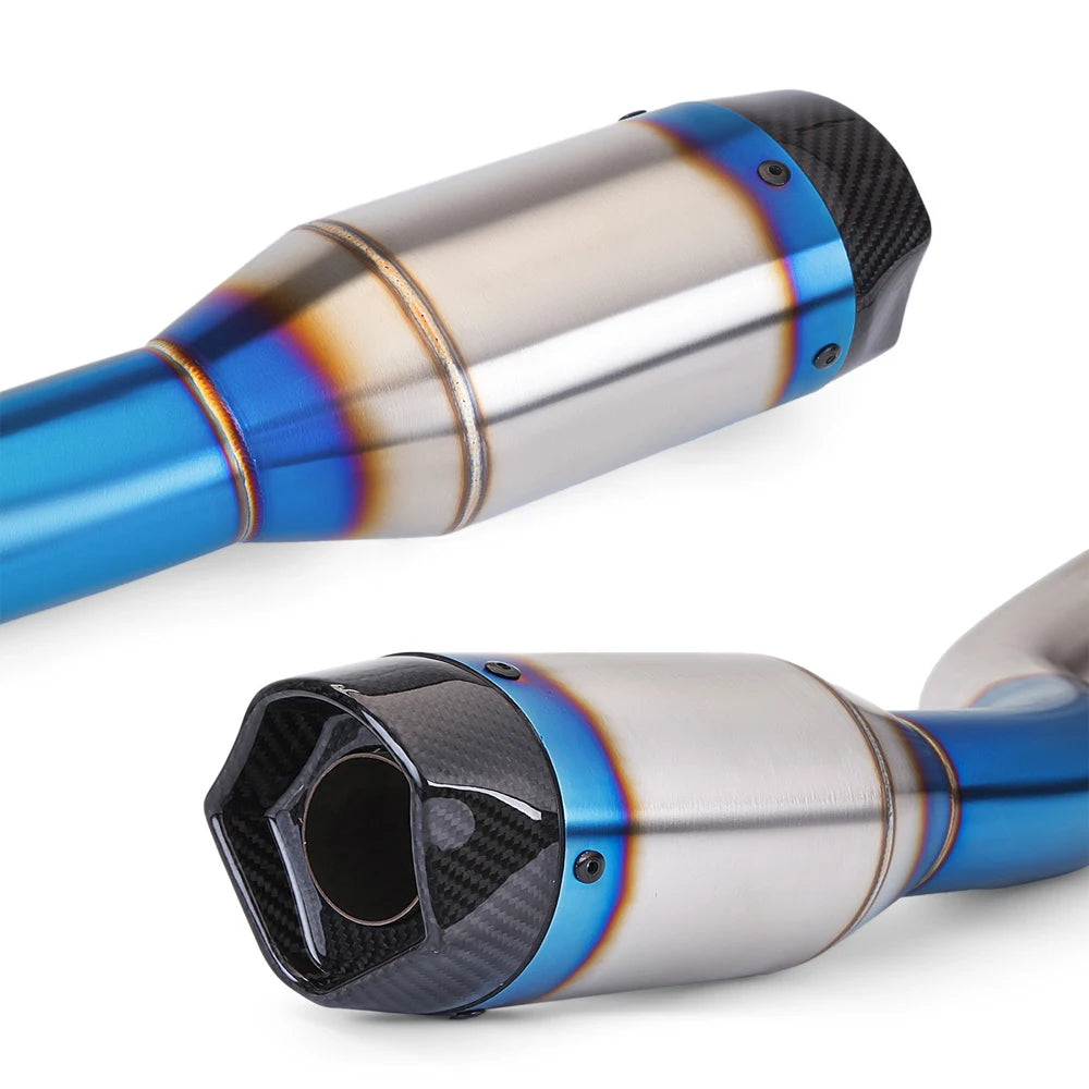 retrofit sr1 blue burning integrated mid-tail motorcycle exhaust kit