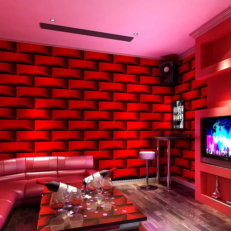 3D Stereoscopic Cafe Background Wall Covering 10M/roll