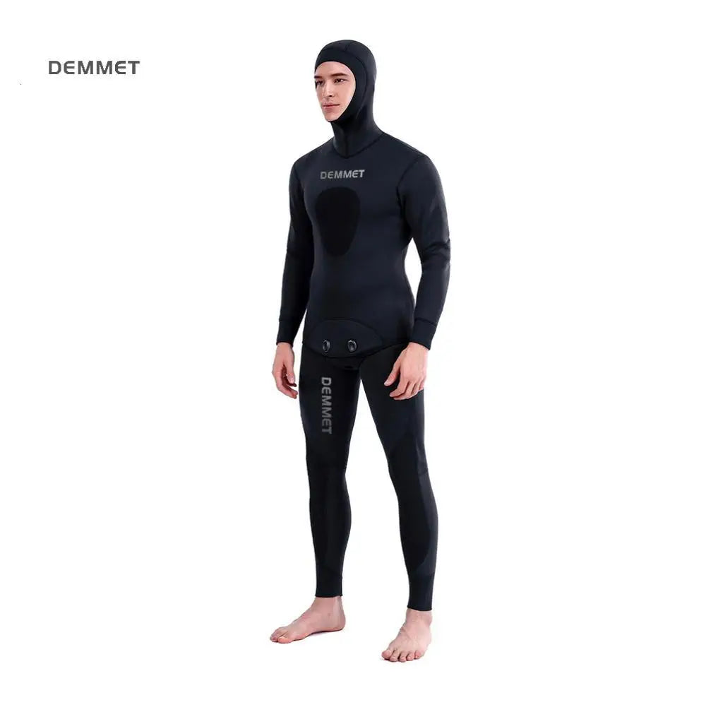 3mm Camouflage Top and Pants Two-piece Hooded Diving Suit