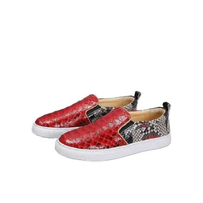 Fashion snake skin causal leather sneakers