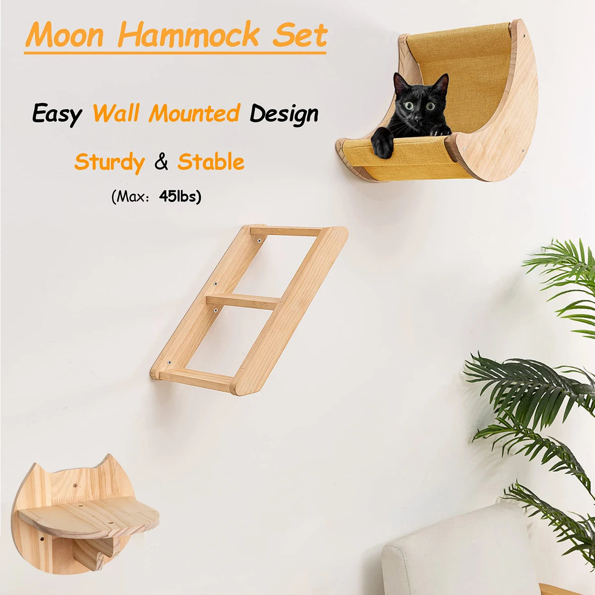 Cat Wall Climbing Shelves Moon Shaped