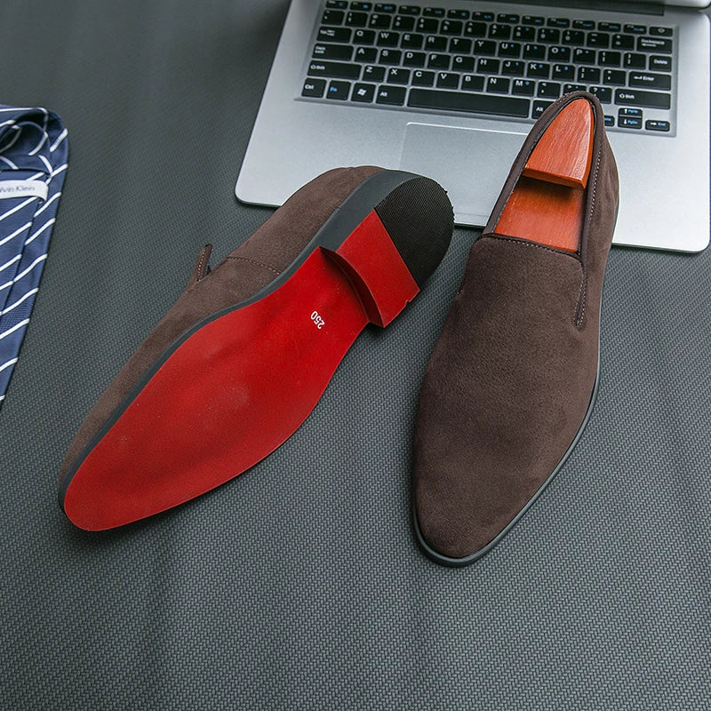 Red Bottom Loafers Slip-On