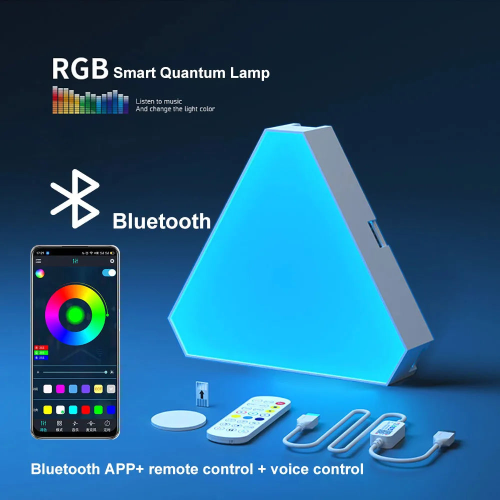 LED Triangular Quantum RGB Wall Lamp Decoration