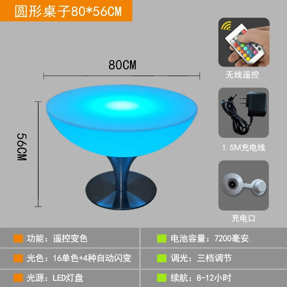 LED Luminous Bar KTV Outdoor Leisure Table and Chairs