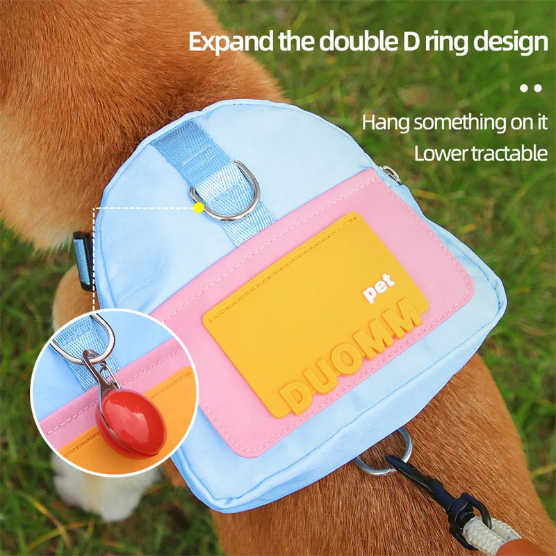 Dog Harness with Snack bag for Small Dogs