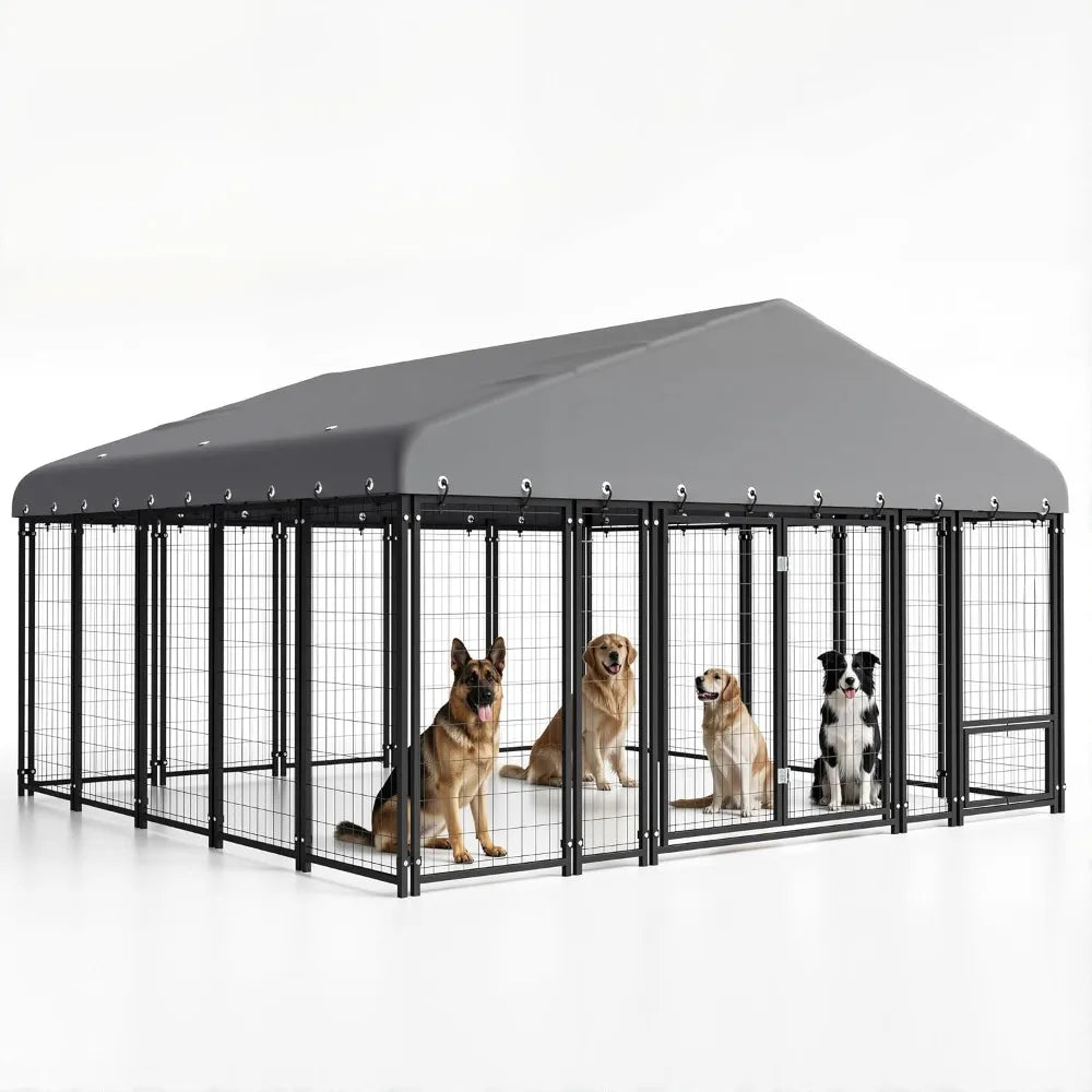 10X10FT Dog Kennel Double Door