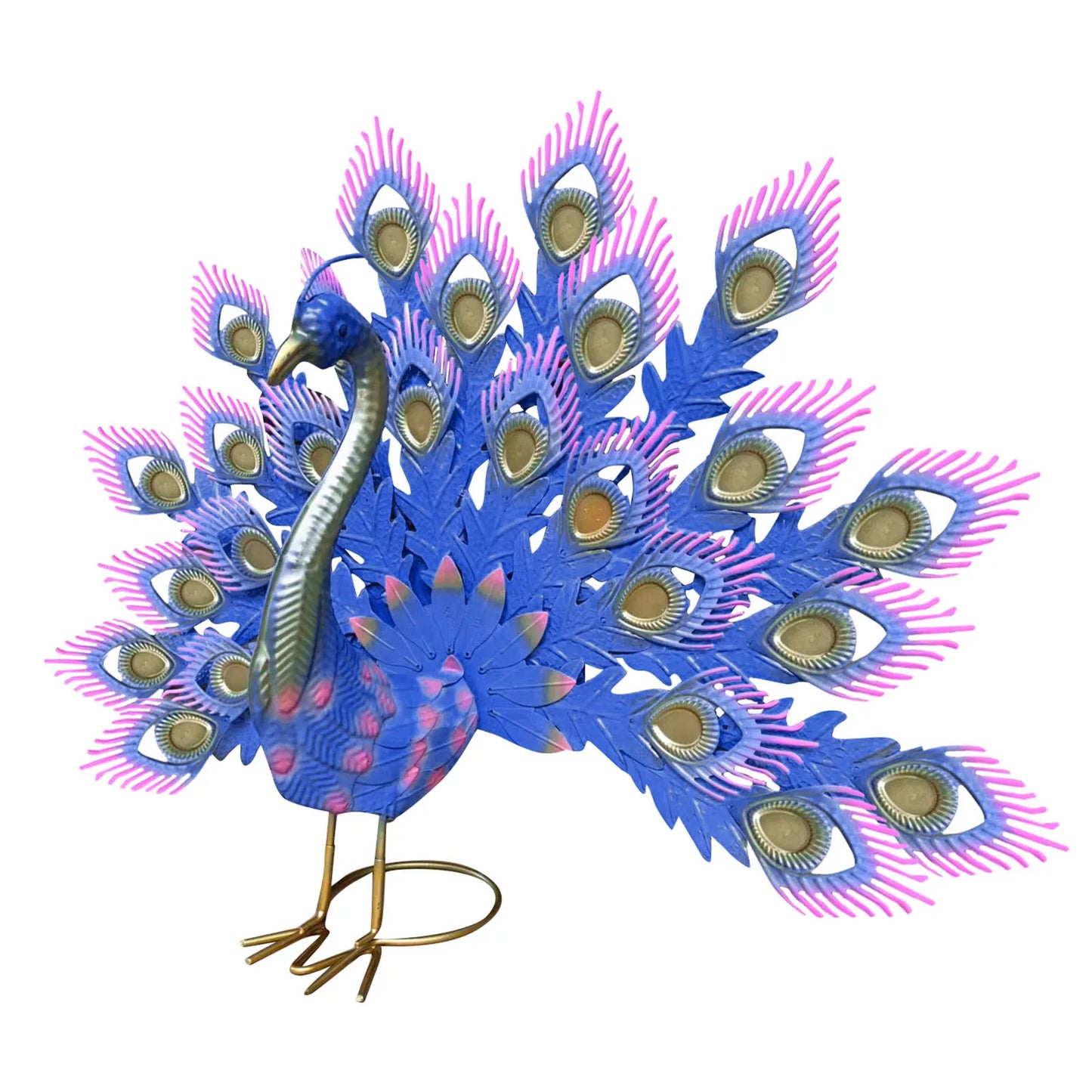 Handmade Collectible Peacock Figurine Yard Decor