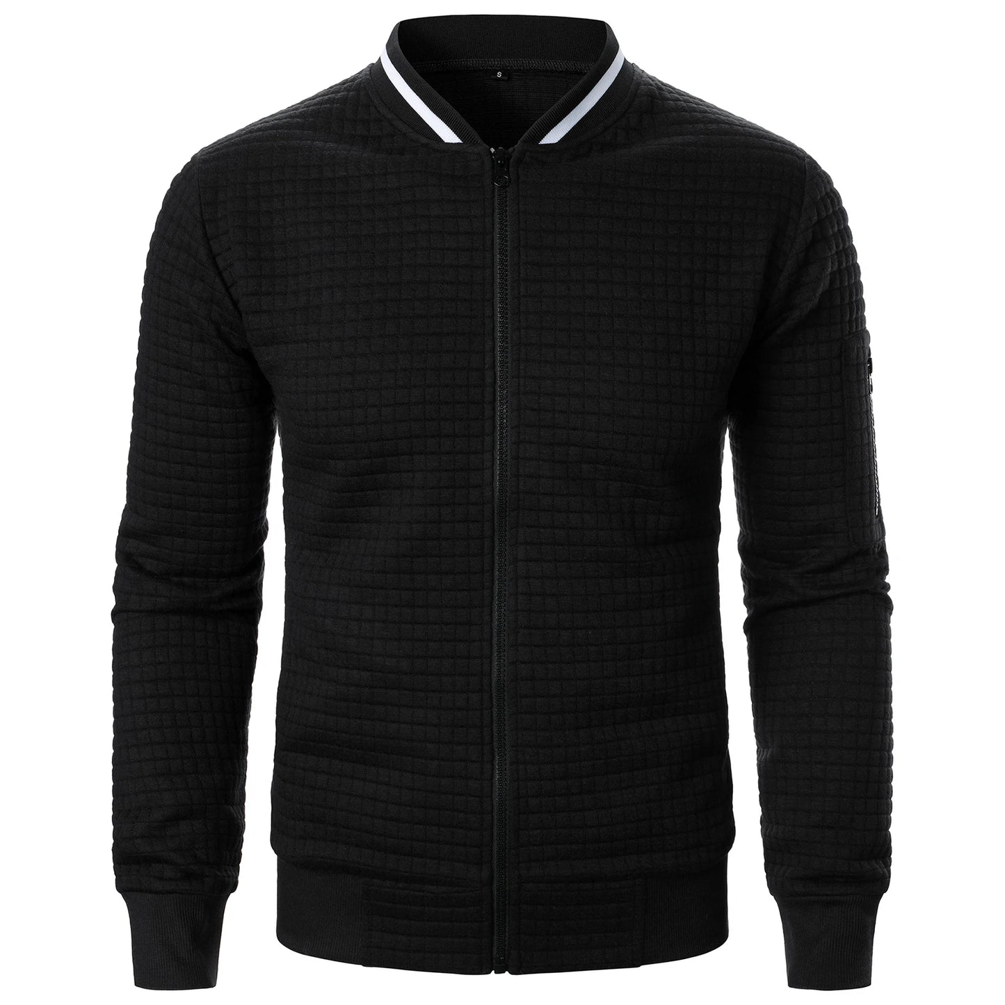 Zip Up Lightweight Jacket with Contrast Color Detail