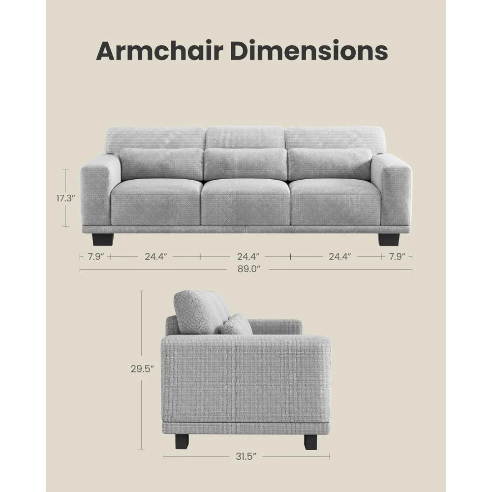 Amada 89" Comfy Sofa with Supportive Futon