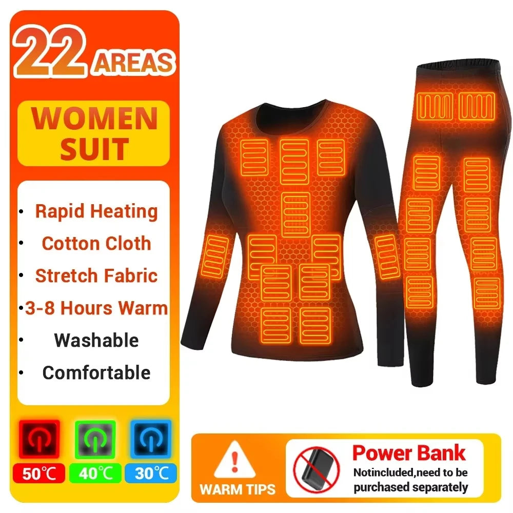 Heated Thermal Underwear Men Women