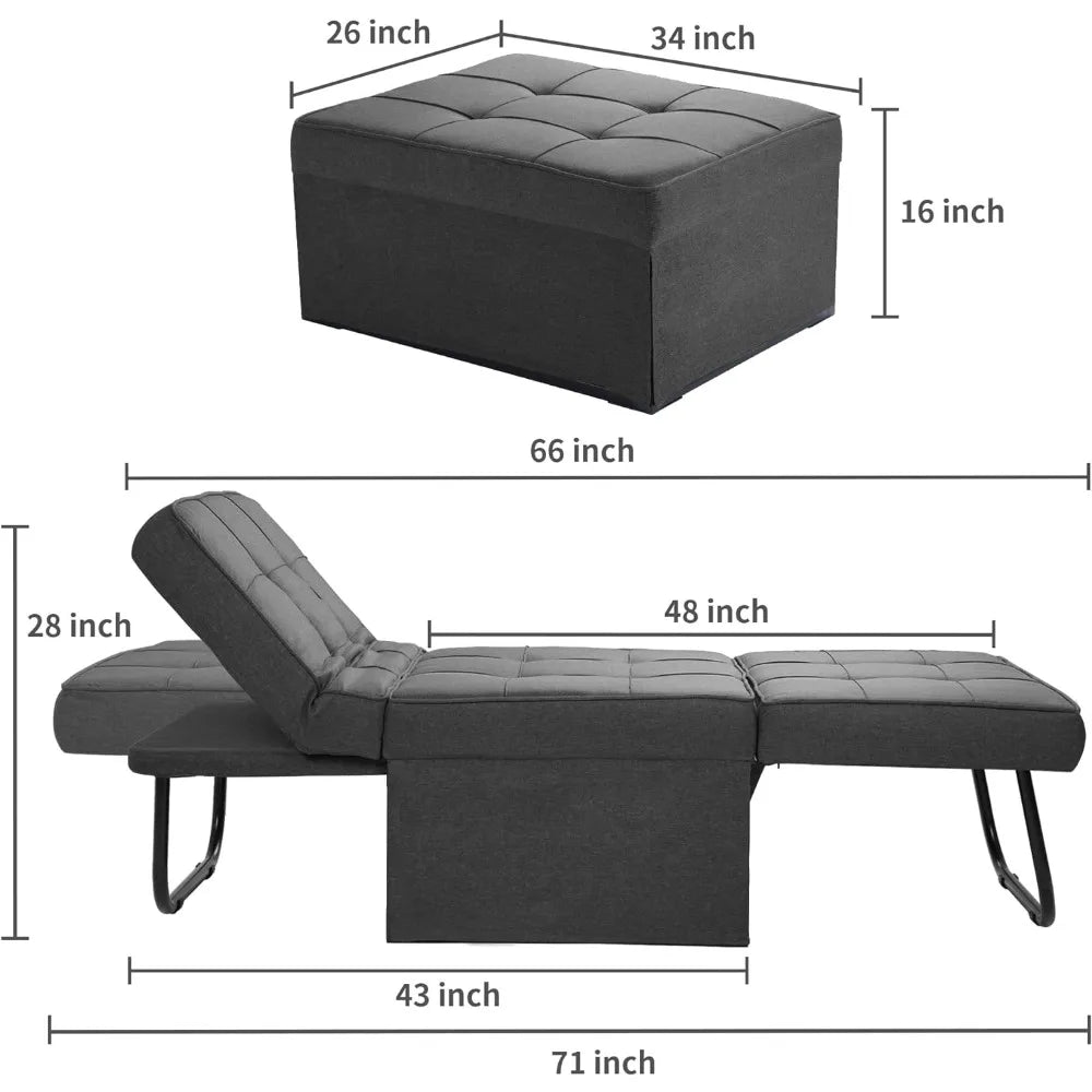 Sofa Bed 4 in 1 Multi-Function Folding Modern Convertible Chair