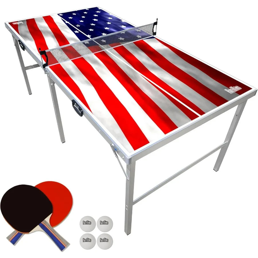 Mid-Size Portable Indoor Outdoor Ping Pong Table