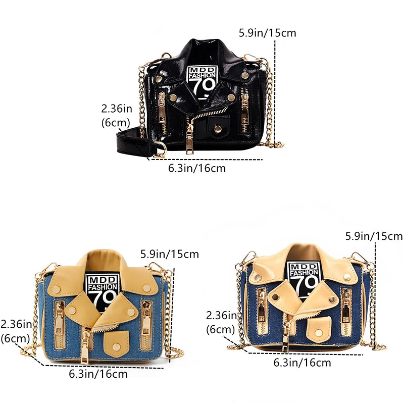 Cowboy Jacket Versatile Fashion Shoulder Bag