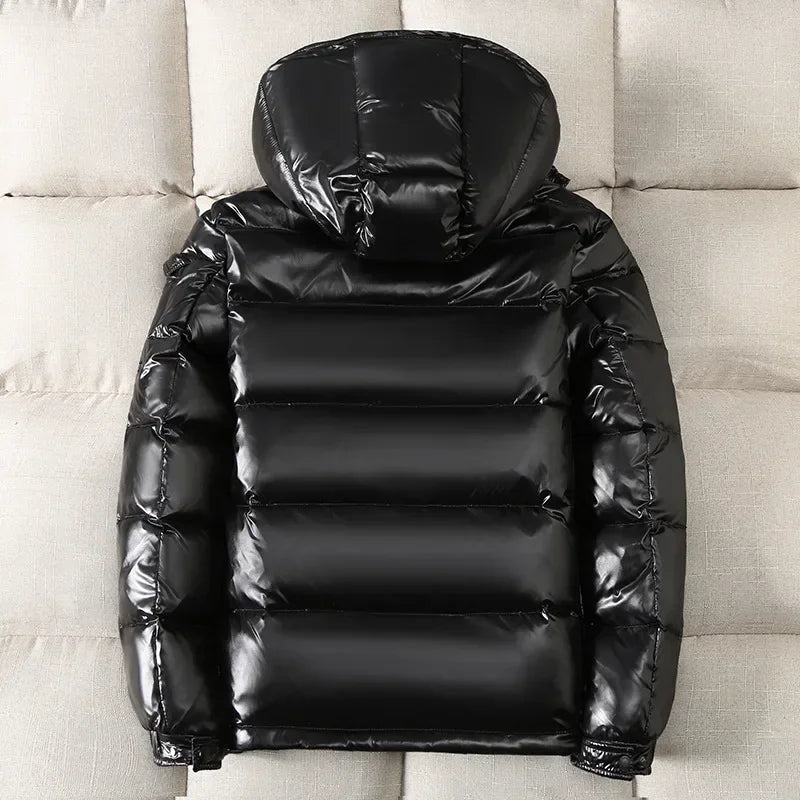 Men Winter Down Jacket Fashion Warm Hooded