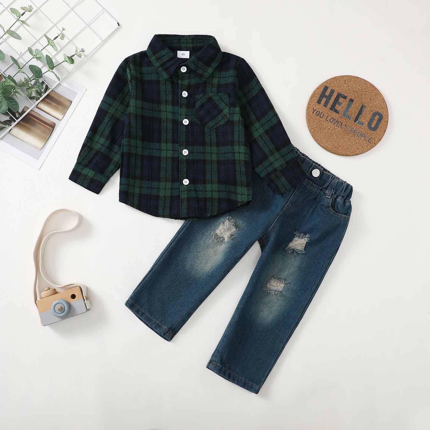 Toddler Boys Denim Jeans Pants Set