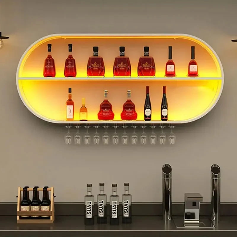 Storage Display Wall Wine Rack Modern Shelf