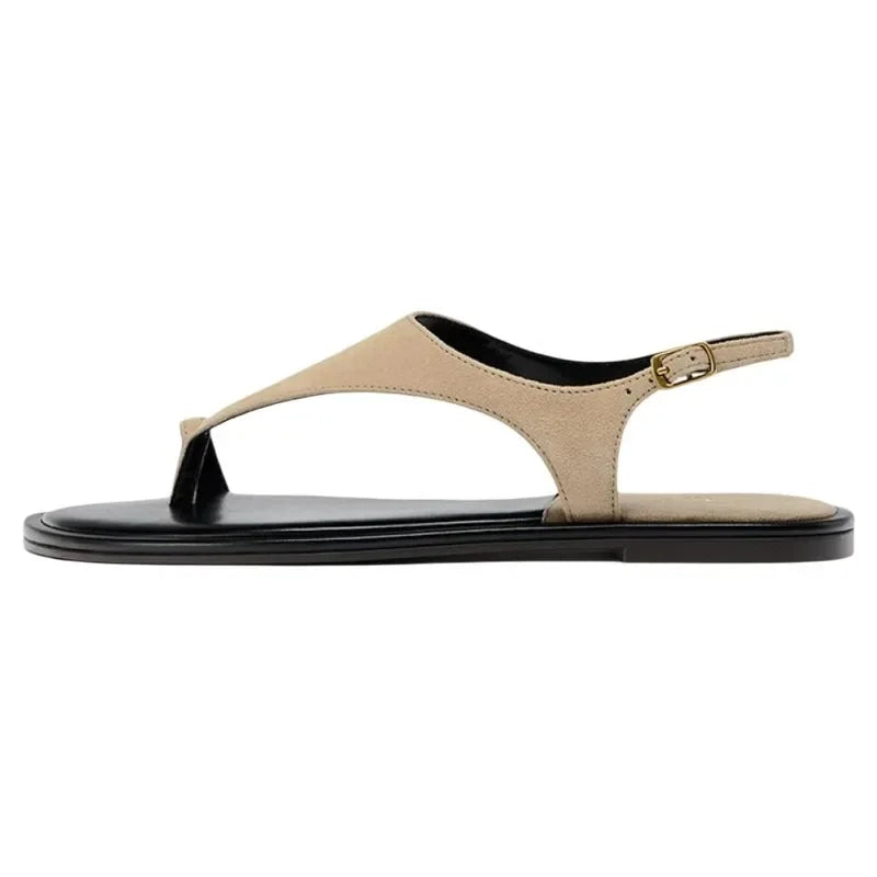 Flat Bottom Buckle Strap Women's Sandals