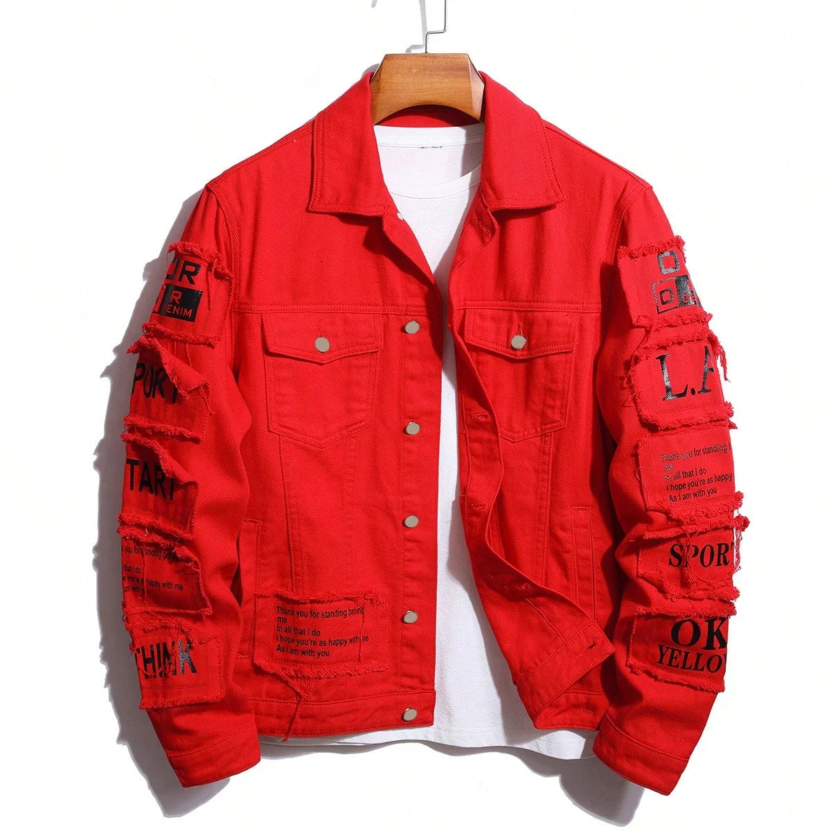 Denim Cotton Stretch Trucker Jacket for Men