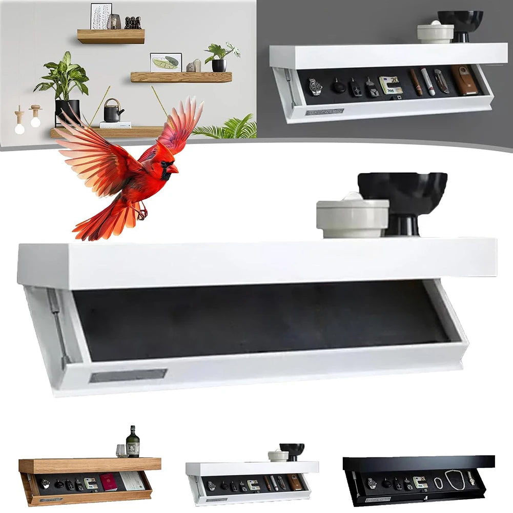 Wooden Secret Compartment Concealed Floating Shelves