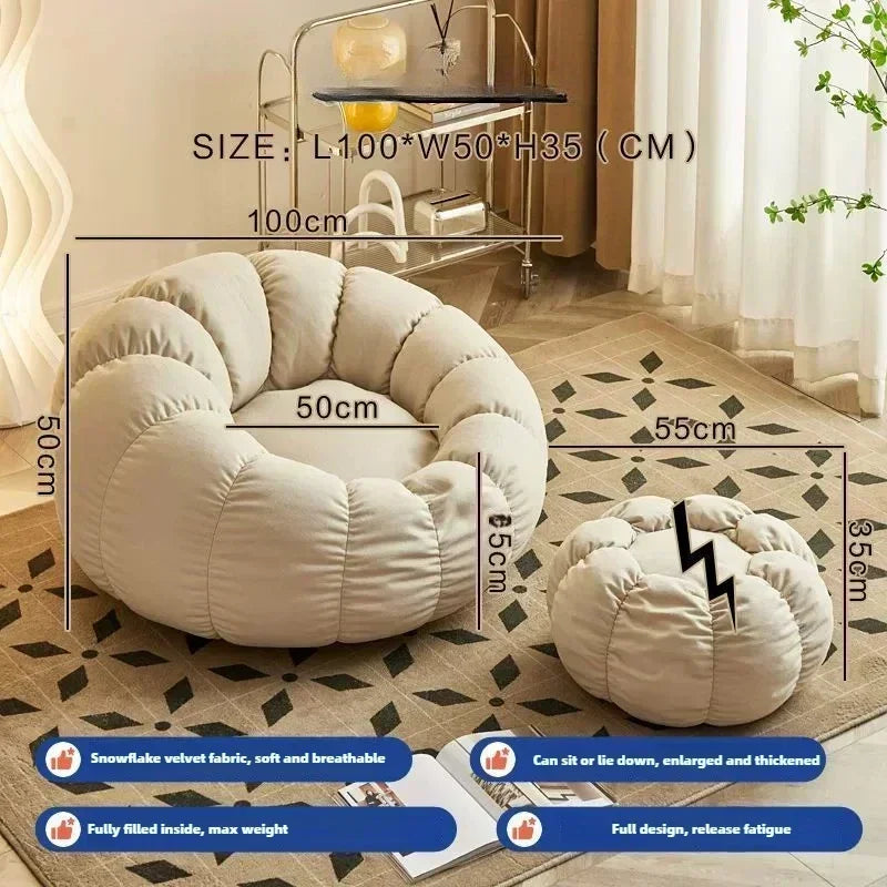 Pumpkin Lazy Single Tatami Sofa Chair