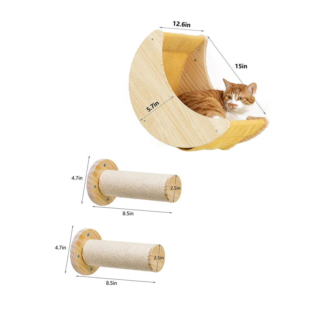 Cat Wall Climbing Shelves Moon Shaped