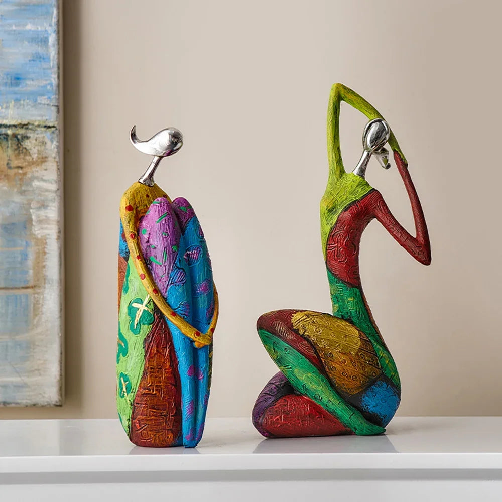 Nordic Colorful Abstract Modern Art Figurine
