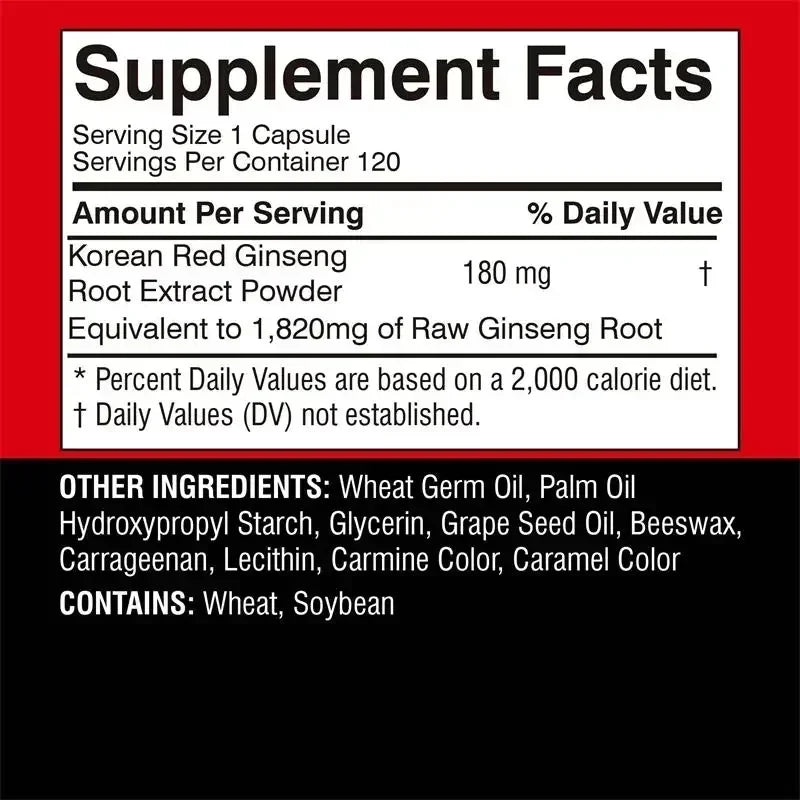 Korean Red Ginseng Supplement 120pcs