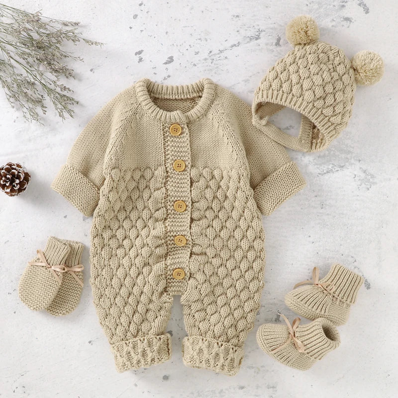 Baby Rompers Long Sleeve Toddler Infant Overalls 2pcs