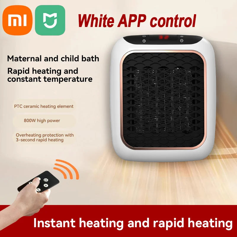 1200W Portable Remote Control Electric Heater Low Consumption