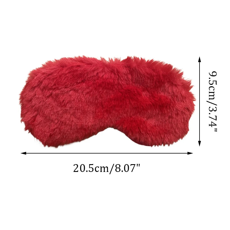 Soft Plush Sleeping Mask Rabbit Fur