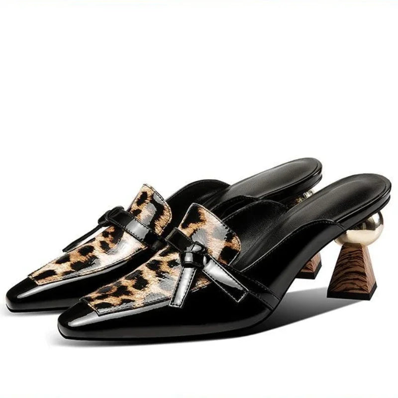Soft Leather Elegant and Fashionable Slides