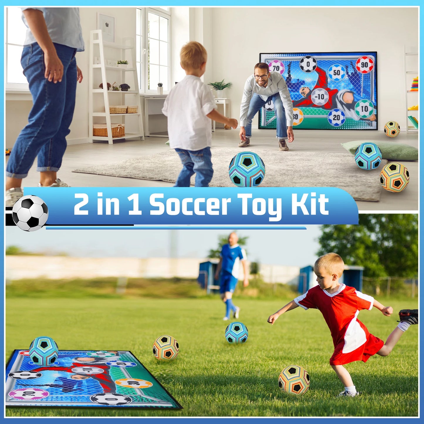 Kids Indoor Outdoor Soccer Trainer Foldable