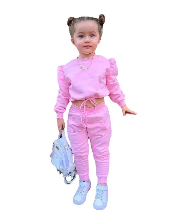 Children's Set Multi Color Sports Fashion Hoodie Set for 1-8 Years