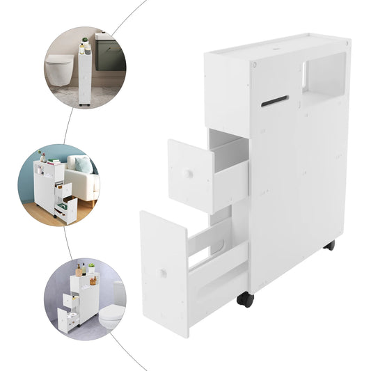 Narrow Storage Cabinet with Drawers Floor Standing 52*16.2*75cm