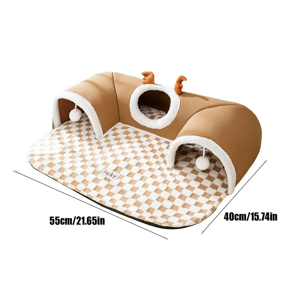 Cat Play Tunnel Warm Shelter Tent House
