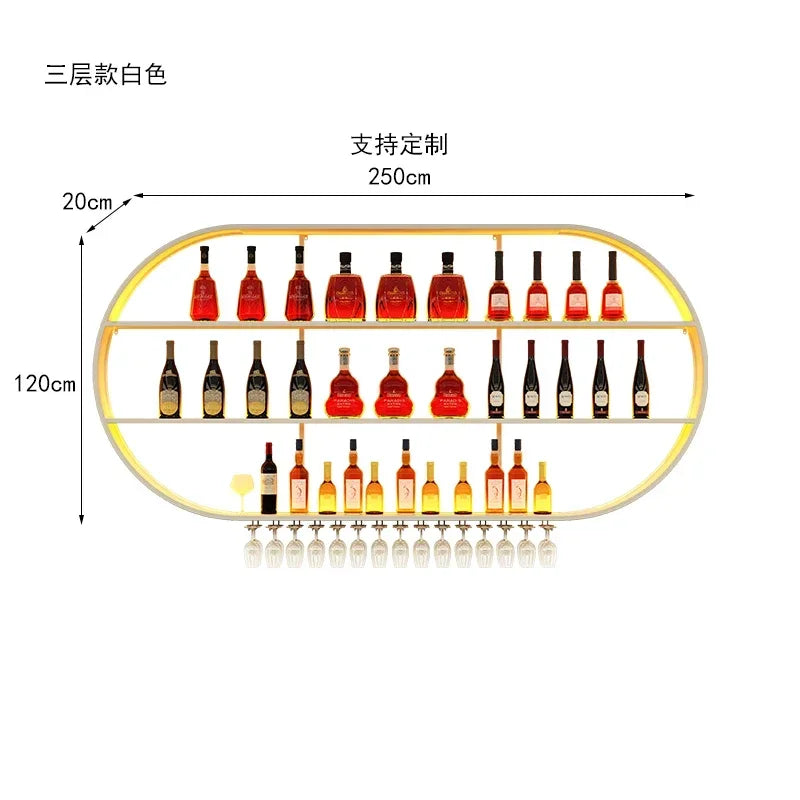 Storage Display Wall Wine Rack Modern Shelf