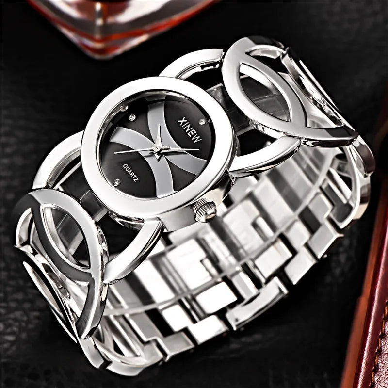 Full Stainless Steel Magic Women Bracelet Watch