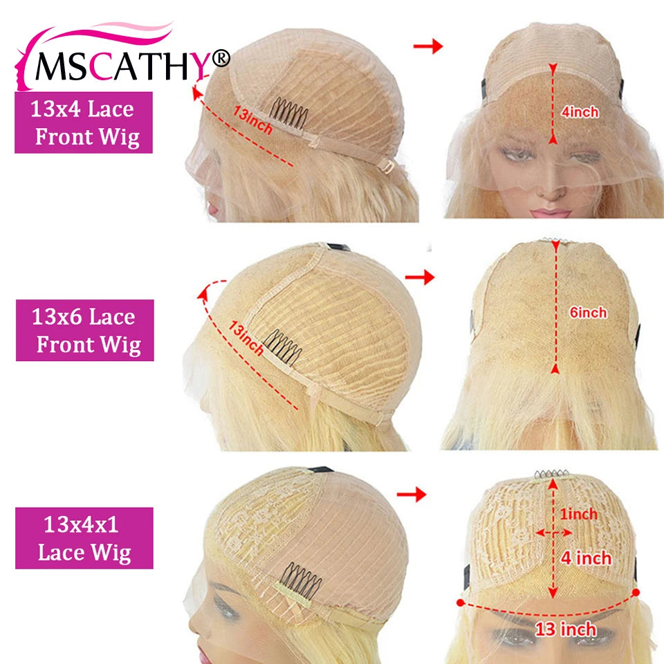 Blue Colored Lace Front Brazilian Human Hair Wigs