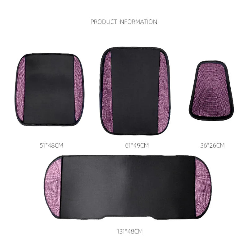 Ladies Car Interior Shiny Diamond Car Seat Cover