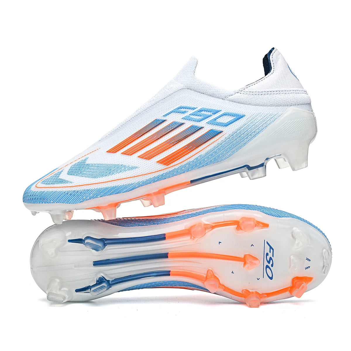 Men Soccer Shoes Breathable Long Spikes Cleats