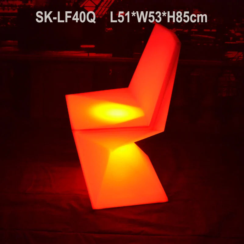 LED Bar Chair Stool, Waterproof, Rechargeable, 16 Color Changing, Home Furniture, SK-LF29, L120 * W43 * H43cm
