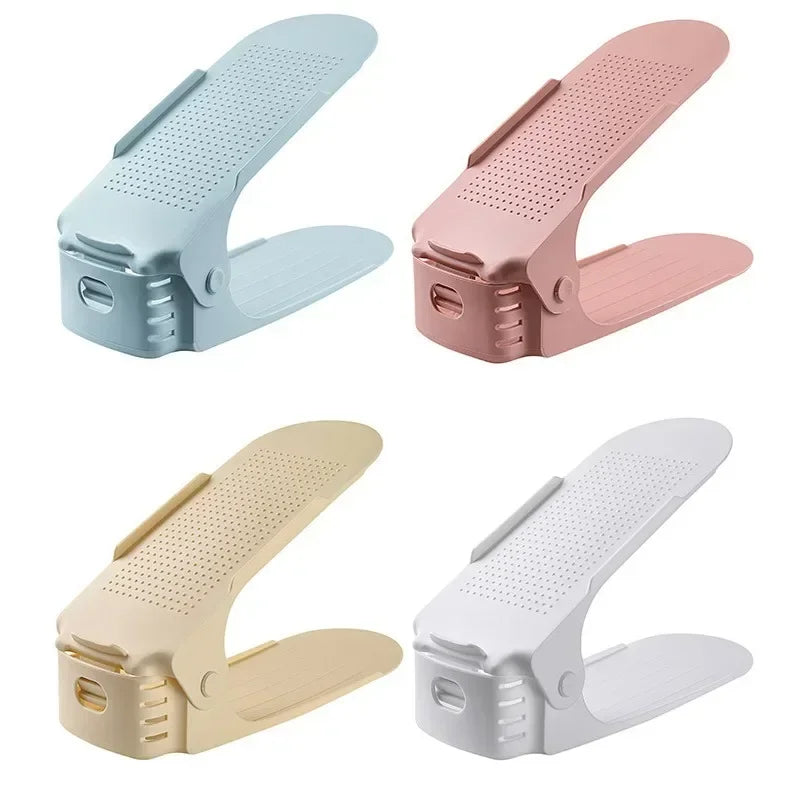 10Pcs Shoe Space Saver Double Deck Rack