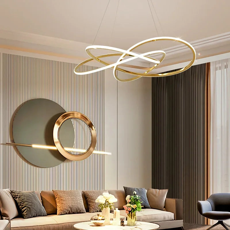 Post Modern Led Chandelier Luxury Four Leaf Clover