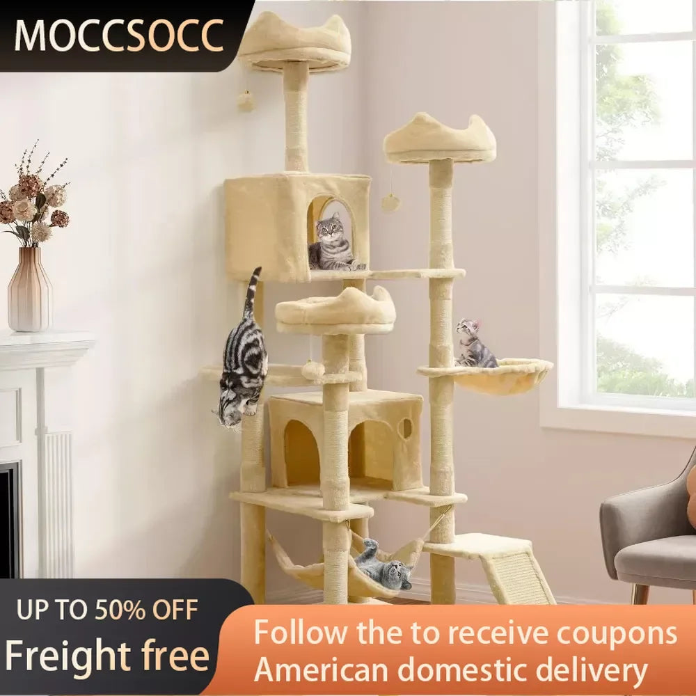 Cat Tree Tower for Indoor Cats 75 Inches